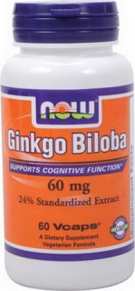 Ginkgo Biloba 60 caps 60 mg Now