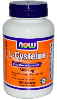 L-Cysteine 500mg 100Tabs Now