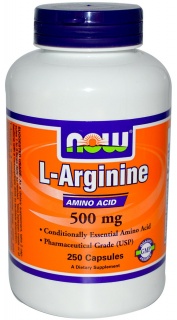 L-arginine 500 mg 250 Caps Now
