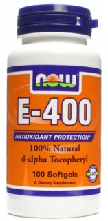 E-400 100% Natural d-alpha tocopheryl Now 100softgels