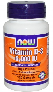 Vitamin D-3 5000 IU 120 caps Now