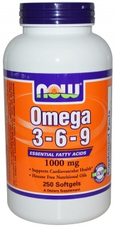 Omega 3-6-9 Now 1000mg 250 caps