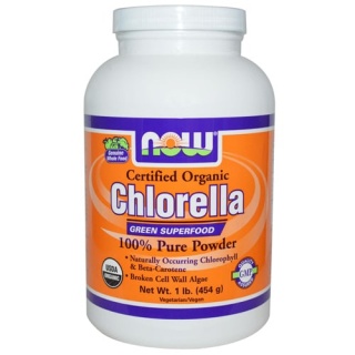 Organic Chlorella Powder 454g Now