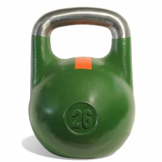 Гиря Чемпионская  26 кг зеленая с оранжевой полосой