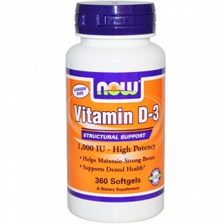 Vitamin D-3 1000 IU 360 caps Now