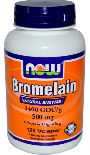 Bromelain 2400 GDU/g 500mg Now 120caps