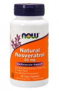 Natural Resveratrol 50 mg Now 60 Caps