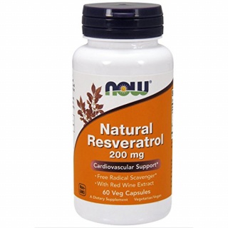 Natural Resveratrol 200 mg Now 60 Caps