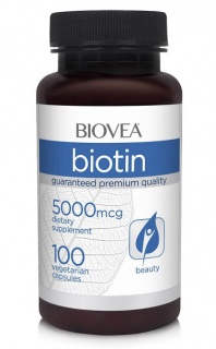 Biotin 5000 mcg 100 Caps Biovea
