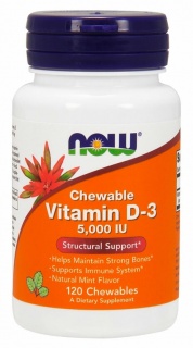 Vitamin D-3 5000 IU 120 Chewable Now