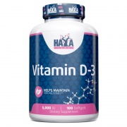 Vitamin D-3 5000 IU 100 caps Haya Labs