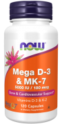 Mega D-3 & MK-7 Now 120 Caps